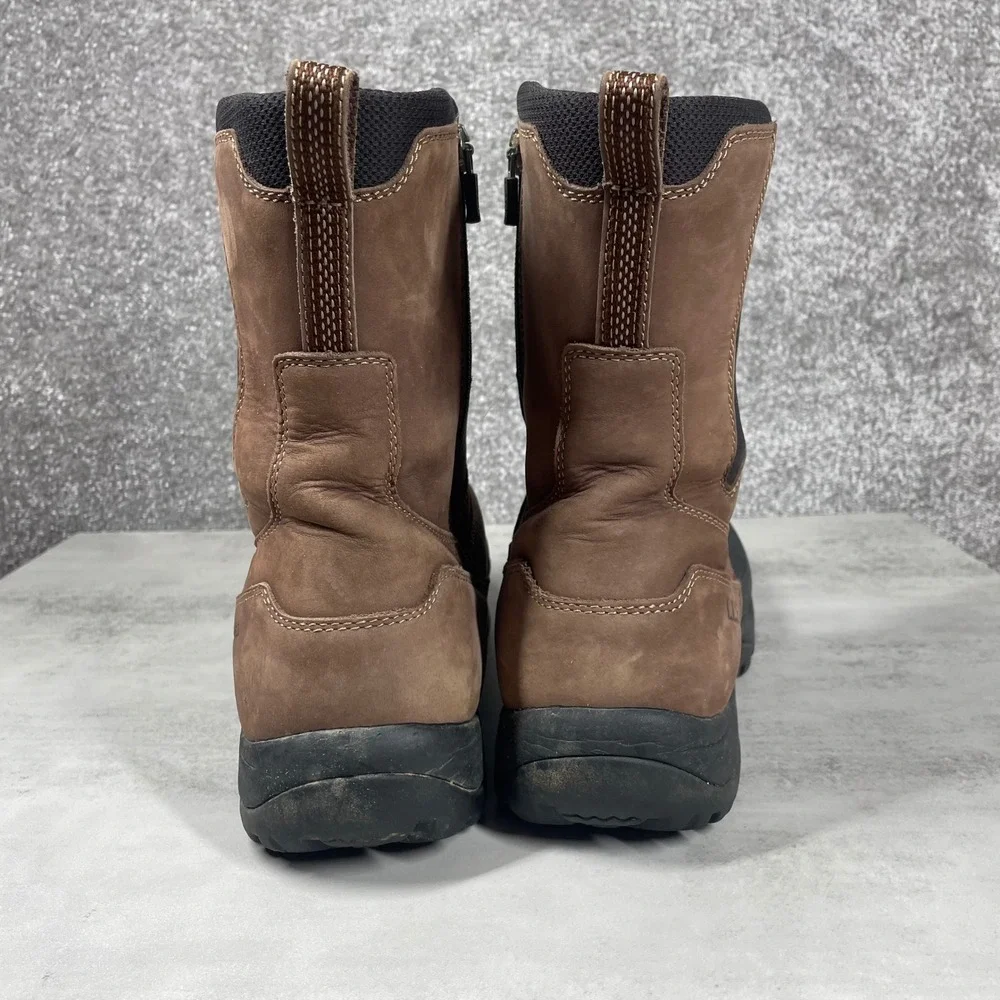 LL Bean Storm Chaser TEK 2.5 Boots Mens 10.5 Leather Waterproof Side Zip Brown